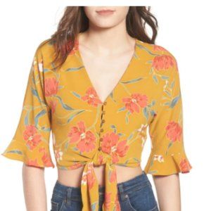 ASTR the Label Tie Front Crop Top